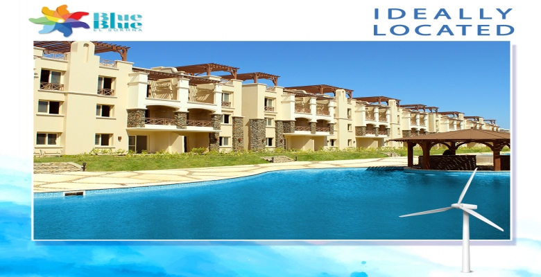 شاليه 110 متر للبيع في بلوبلو العين السخنه