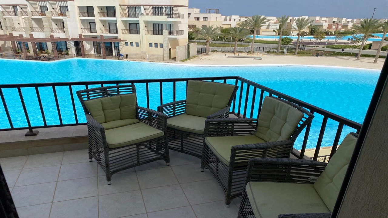 شالية 3 غرفة للايجار - الساحل الشمالي - بمراسي ( بلانكا )