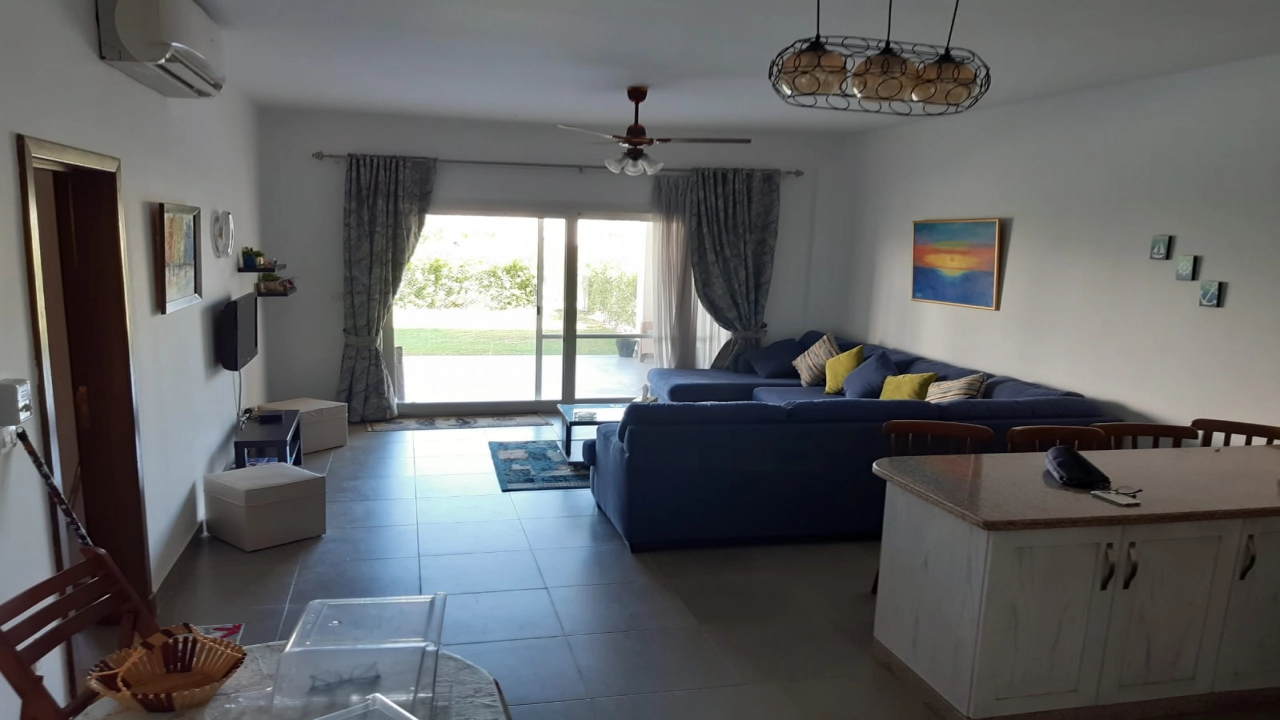 شالية للايجار3  نوم اراضي بحديقة في قرية امواج الساحل الشمالي