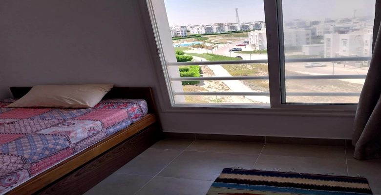 شاليه للإيجار في قرية امواج الساحل الشمالي  Chalet for rent in Amwaj North Coast Village