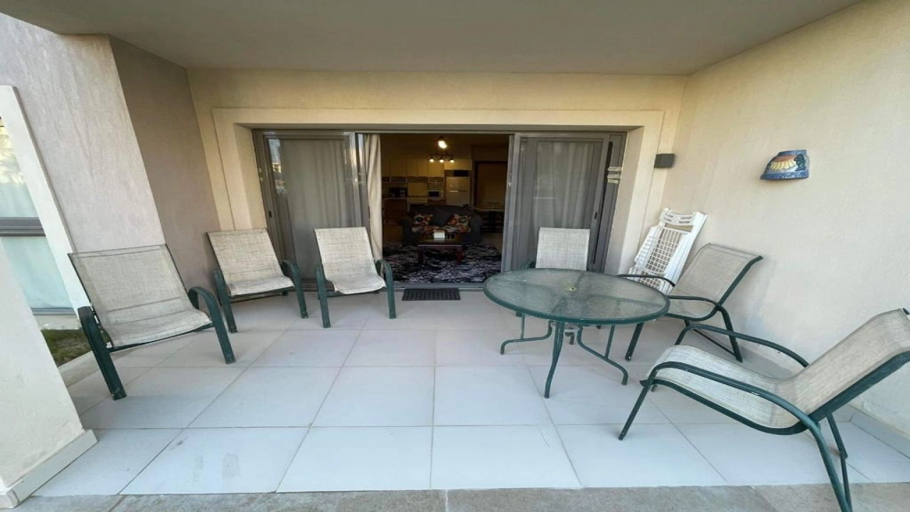 شاليه للايجار في مراسي ماريناارضي بجاردن غرفتين