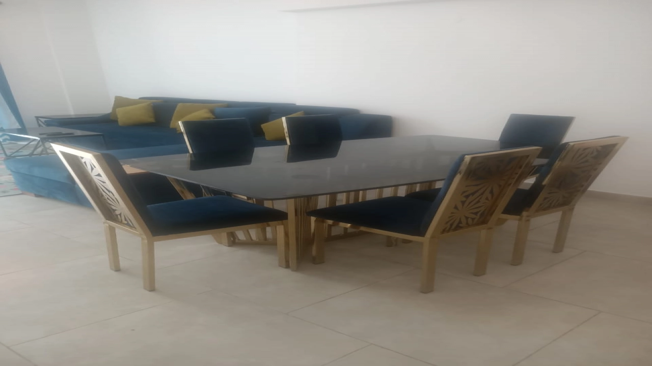 شاليه للايجار في مراسي جريك ارضي بجاردن 2 غرفه