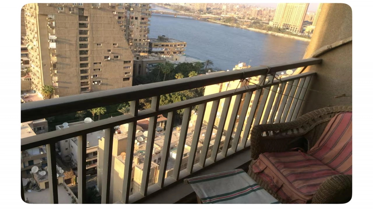 شقة إيجار مفروشة غرفتين بالزمالك ترى النيل