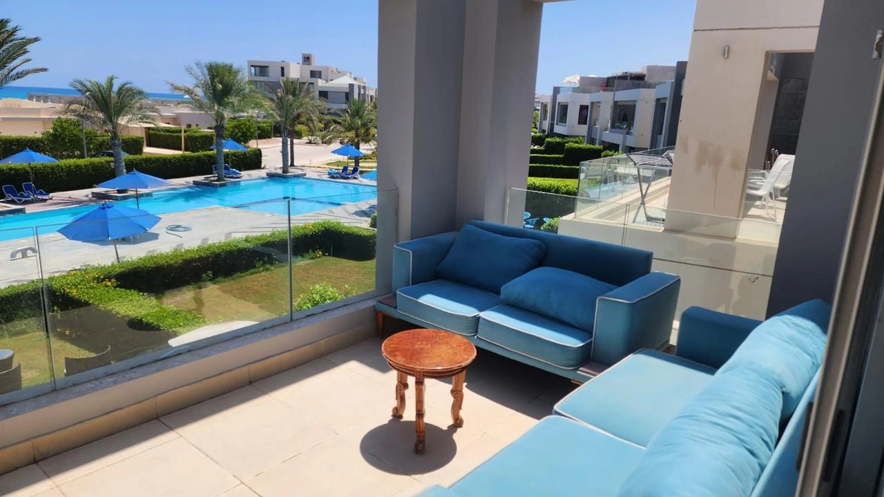 شالية دوبليكس للايجار غرف 4  بقرية لافيستا كاسكادا سيدى عبد الرحمن