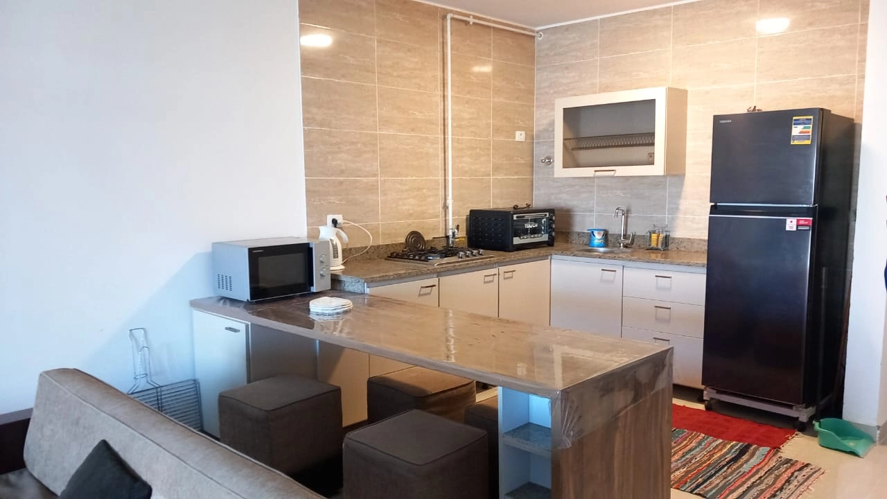 شاليه للايجار ارضي بجنينه في قرية بلومار السخنه