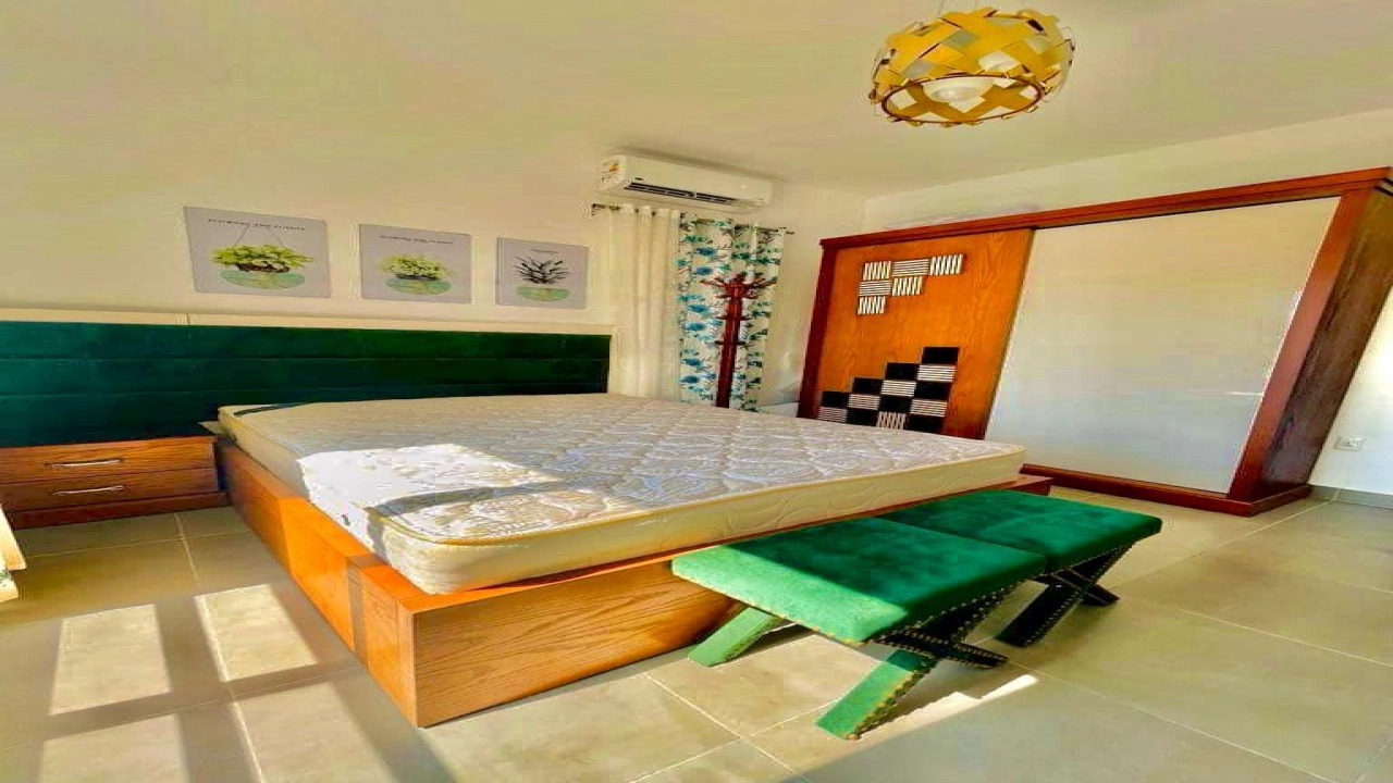 شاليه للإيجار في قريه امواج سيدي عبد الرحمن 2 غرفة