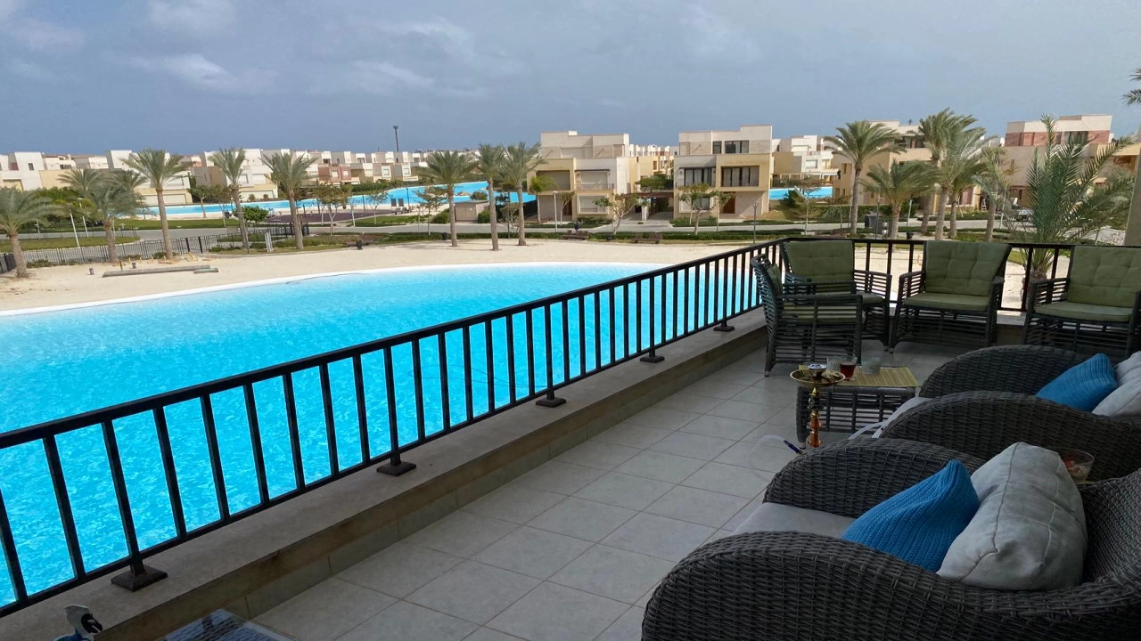 شالية 3 غرفة للايجار - الساحل الشمالي - بمراسي ( بلانكا )