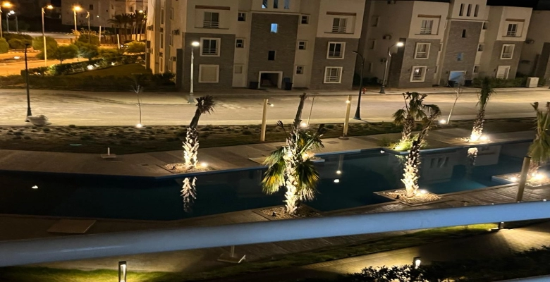 شالية للإيجار في قرية امواج الساحل الشمالي Chalet for rent in Amwaj North Coast Village