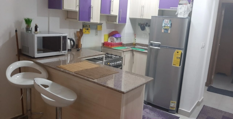 شاليه للايجار في امواج الدور الارضي 2 غرفه