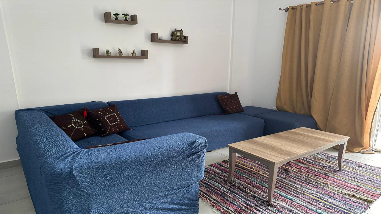 شالية ايجار 2 نوم اراضي  بجنينة في قرية امواج الساحل الشمالي